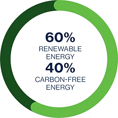 Renewable energy percentage icon