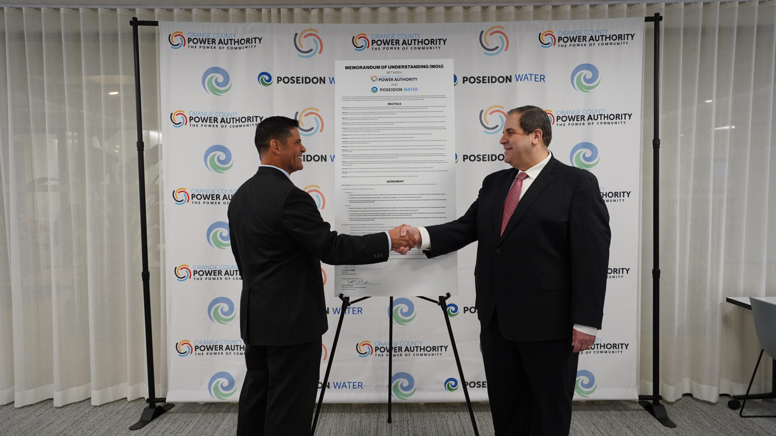 MOU reached for the first 100% renewable energy desalination project in the western hemisphere