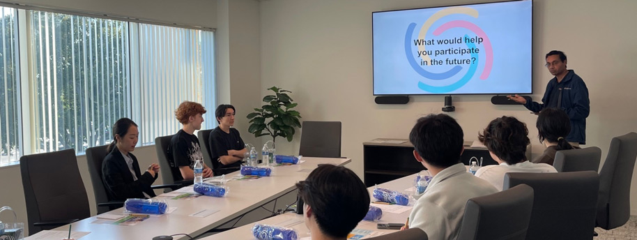 Group of workers in a meeting