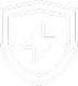 Icon of a shield with a lightning bolt, representing reliable energy service