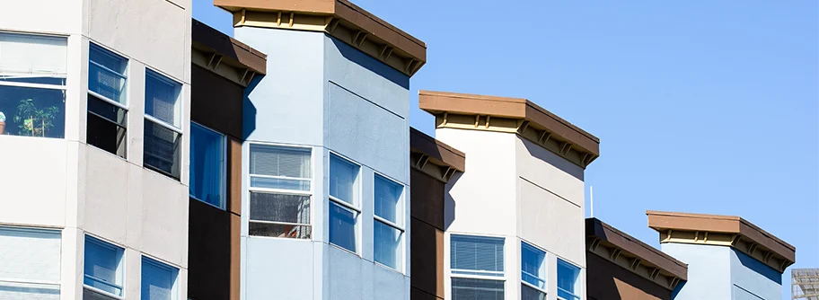 White Houses lined up