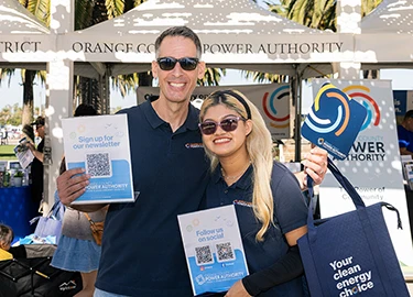 ocpa man talking to woman