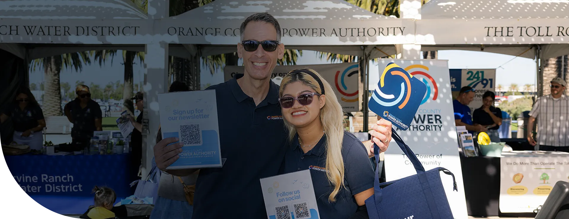 ocpa man talking to woman