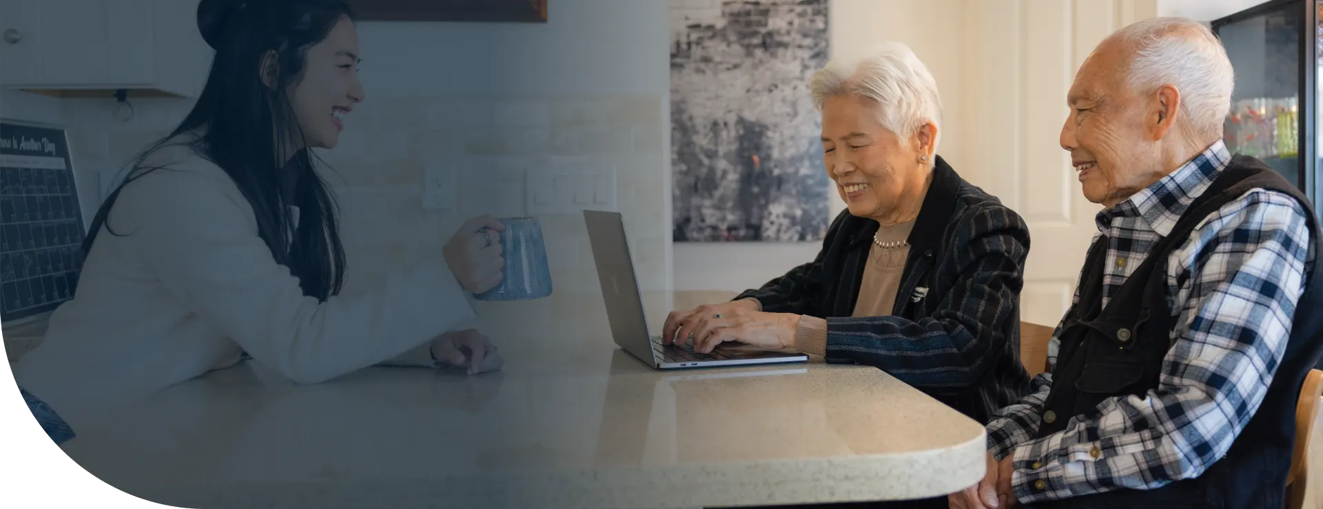 people smiling at one another