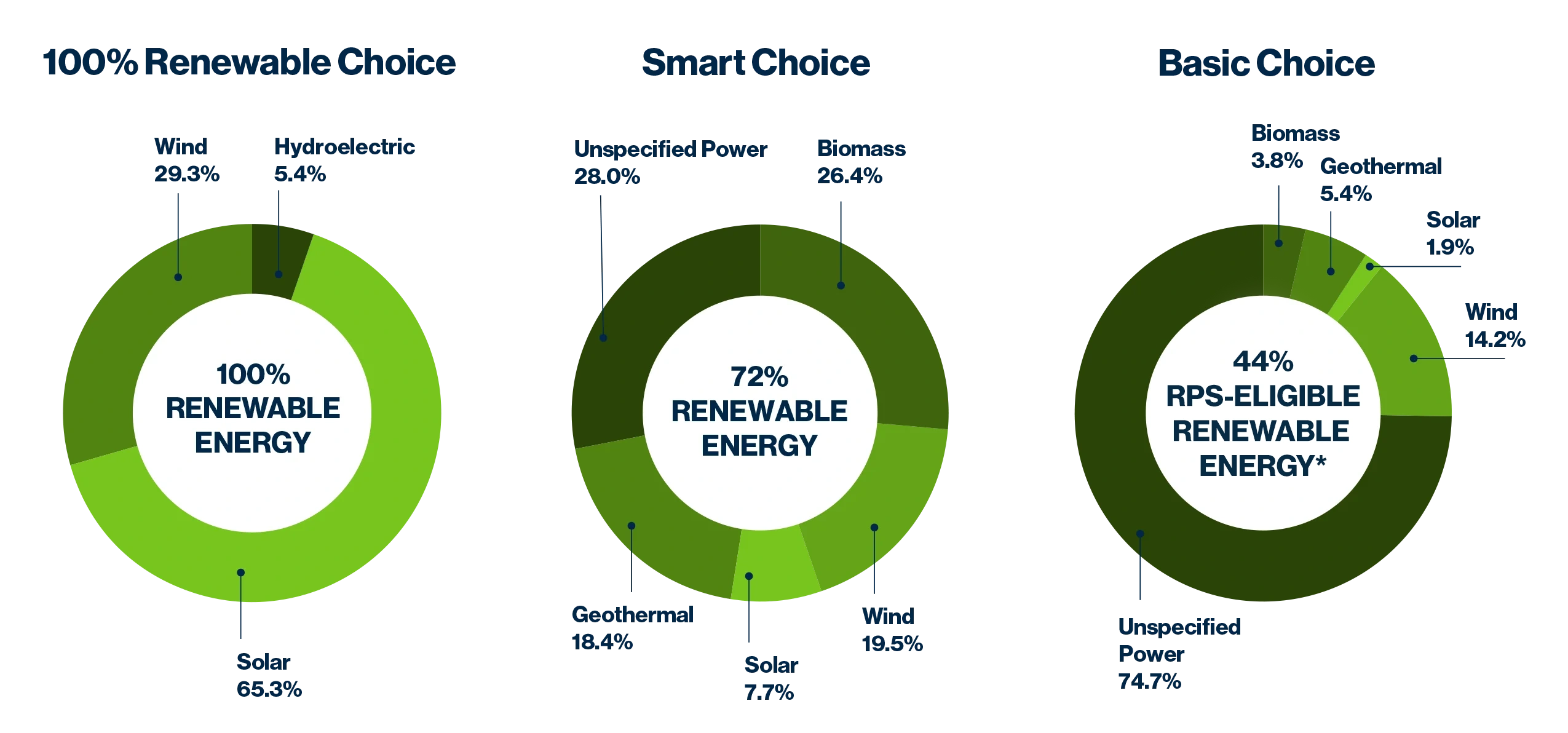 Energy Choices Pie Graph